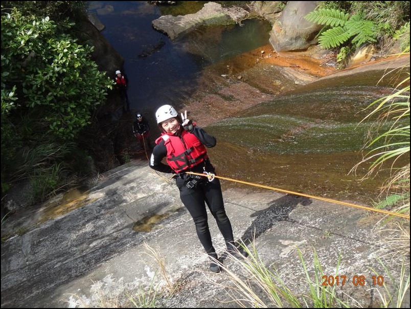 新北瑞芳半屏溪溯溪-【三鬼傳奇之大怒神滑瀑】