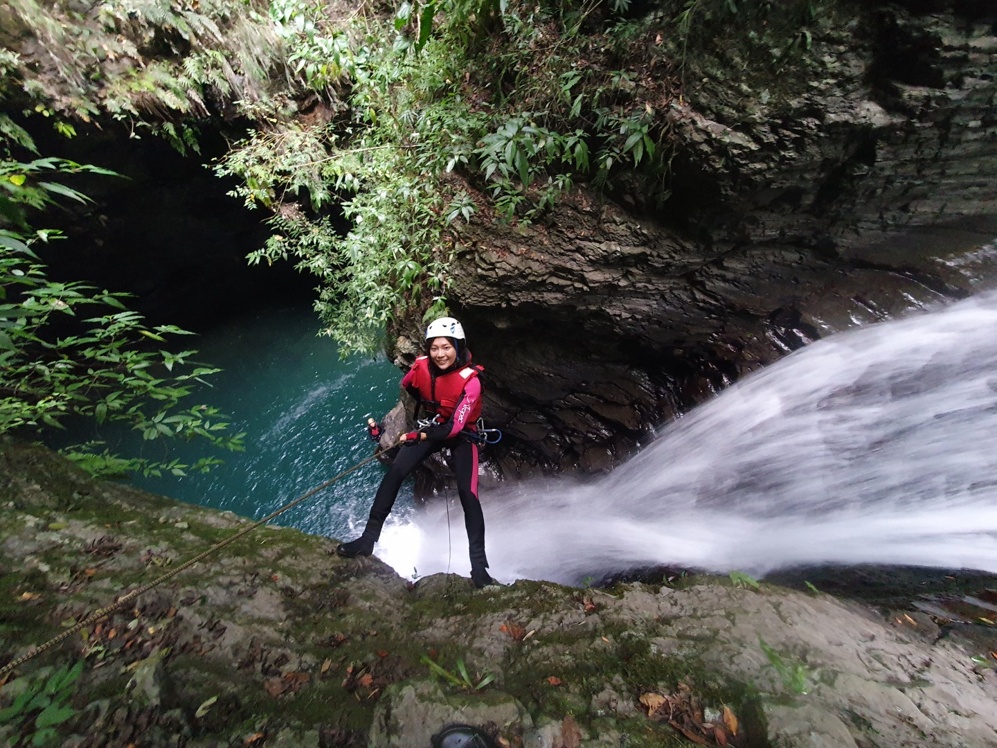 秘境山羊峽谷45米大瀑布-【進階溪降挑戰】